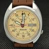 Б/У РЕДКИЕ ВИНТАЖНЫЕ SEIKO 5 AUTO 7019A ЯПОНИЯ МУЖСКИЕ ЧАСЫ С КРЕМАТЫМ ЦИФЕРБЛАТОМ 621a-a413409-2