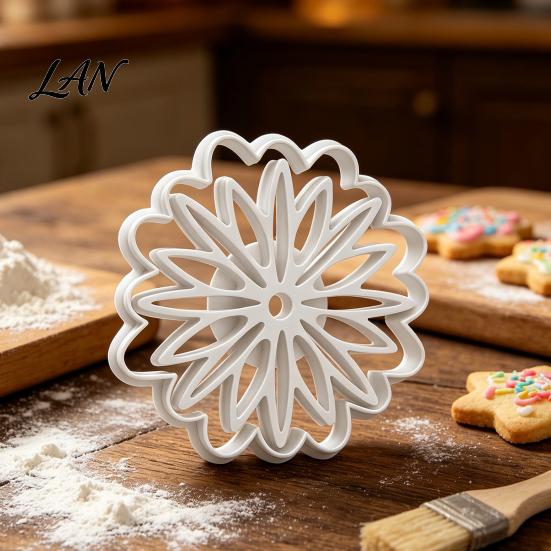 Multi Layered Petal Cutters 3D Printed Flower Cookie Cutter, Patterns Safe PLA Mold, Love Biscuit Press Reusable DIY Clay Crafts Embossing Tool