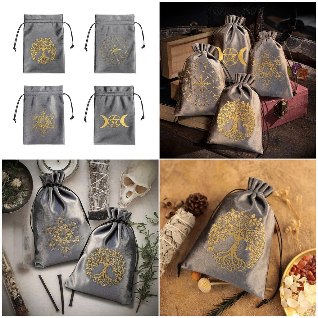 Board Game Cards Drawstrings Bag Tarot Card Velvet Bag Jewelry Pouches Oracles Card Organizers Witchcrafts Supplies
