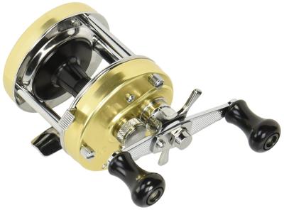 AbuGarcia Ambassador 5500CS Rocket Champagne Gold Праворучная двухручная круглая катушка для ловли окуня, змееголова и сома, для ловли сверху (Посол)