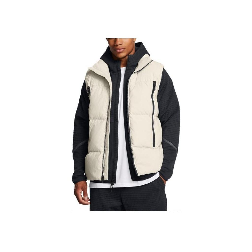 Under Armour UA Limitless Training Sports Stand Collar Down Vest Мужской жилет Pinnacle-White 1384642-110