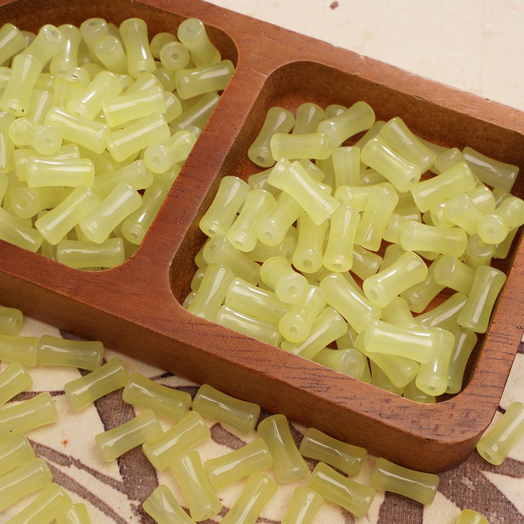 Стеклянные ореолы для окрашивания Бамбуковые бусины Бусины в старинном стиле Бусины ручной работы Аксессуары для бисера Глазурь Имитация нефрита Бусины Материалы