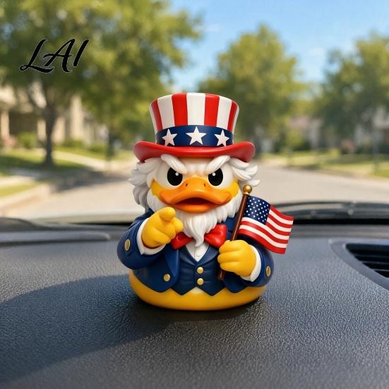 Patriotic Gift for Soldiers Military Duck Figurine Veteran Ornament Car Dashboard Resin History Lover Independence Day Memorial Statue Enthusiasts