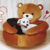 Cat Dog Bed Hug Bed Gorilla Bear Cuddler Large Cushion Bed Pet Supplies Gift Present (Bear)