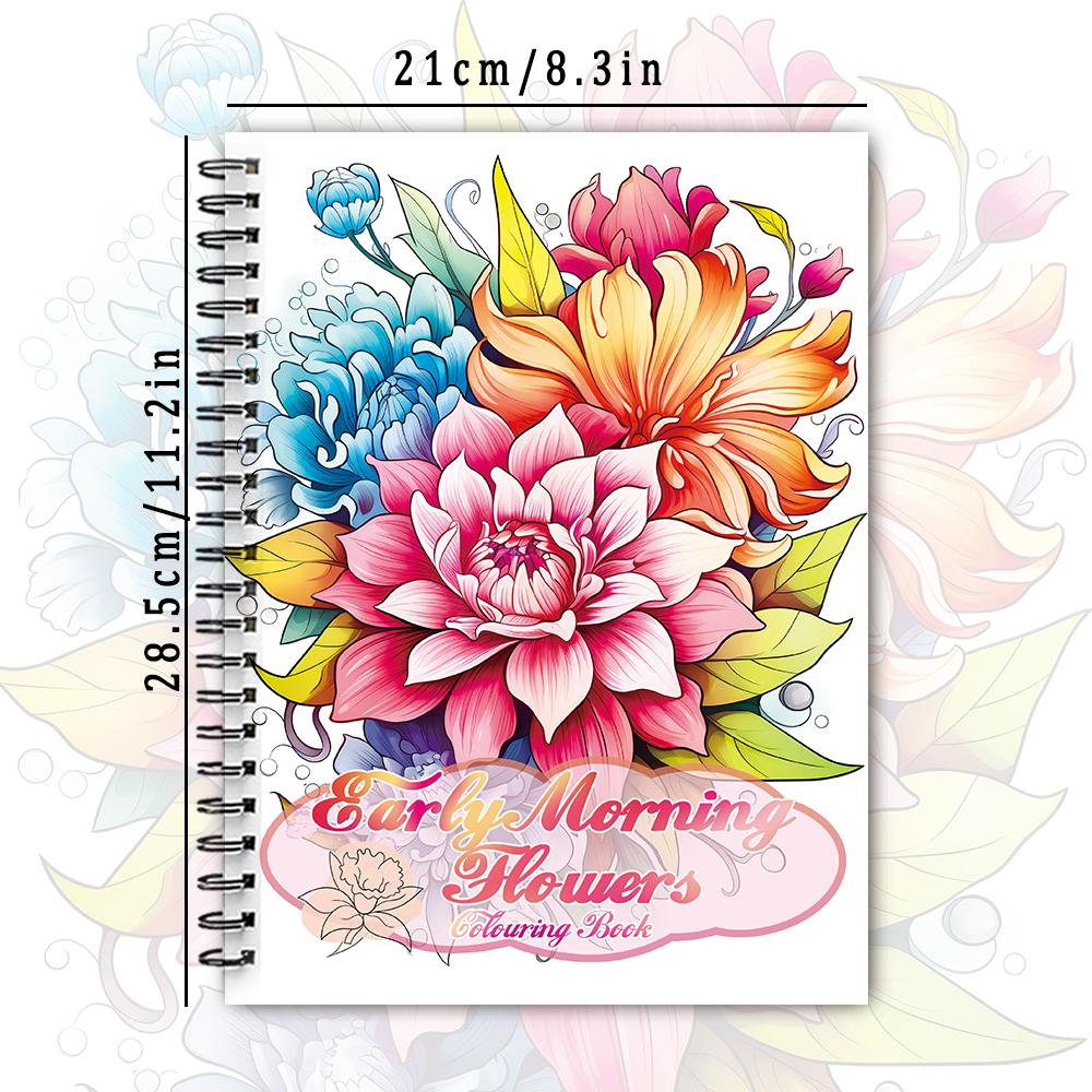 Женская спиральная раскраска - 30 листов 11,3x 8,3 дюйма, Раскраска для снятия стресса, Подарок на день рождения, Подарок на праздничную вечеринку