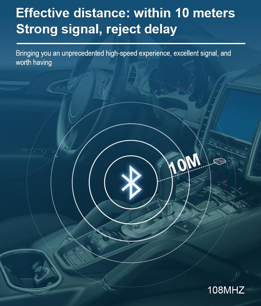 Автомобильный FM-передатчик Bluetooth 5.3 с LED-дисплеем, беспроводной USB-вызов, функция громкой связи, мини-USB-питание, автомобильный комплект FM-радио