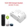 Tuya Smart Life App WIFI Switch Контроллер открывания гаражных ворот DC7-32V AC85-250V Модуль реле приемника RF для Alexa Google Home