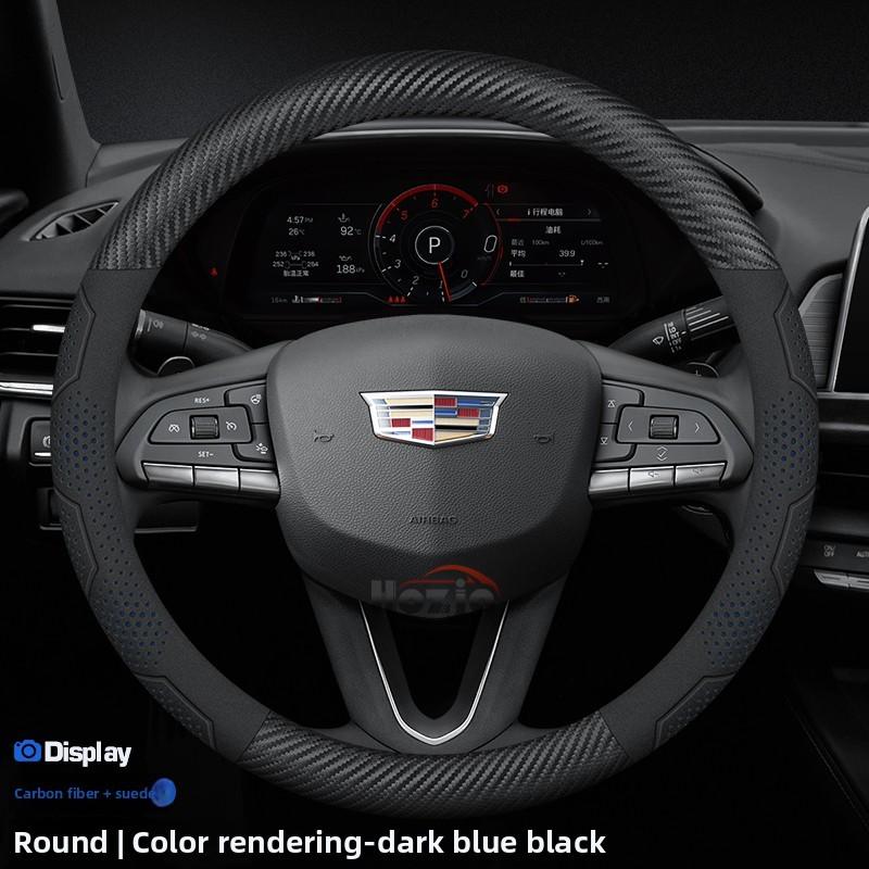 cuwklz1 Leather Car Steering Wheel Cover for Cadillac Escalade 3 4 ATS SRX CT6 CTS XT5 STS CT5 XT6 XT4 Lyriq Accessories