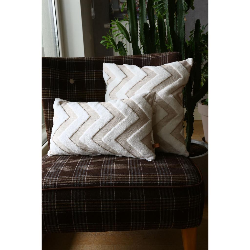 Bohemian Special Design Punch Punch Pattern Decorative Rectangular Throw Pillow Case Line Beige