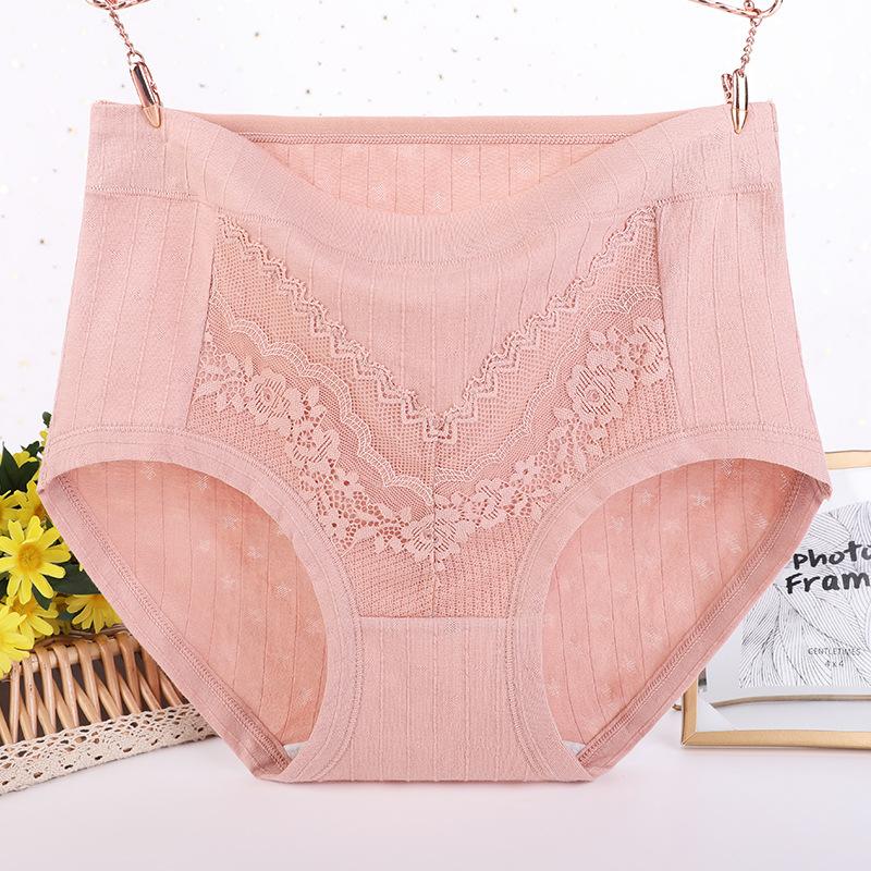 Женское нижнее белье для пожилых женщин, большого размера, красного цвета с высокой талией