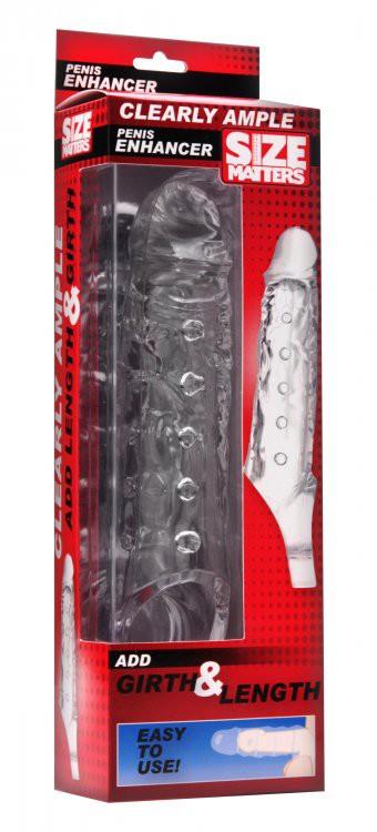 Gaine de pénis Transparente 15 x 4.5cm - Size Matters - Extenseurs