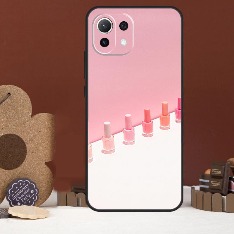 Красивый Чехол-Футляр Цвета Эмали для Лак для Ногтей Для Xiaomi 15 14 Ultra 13T 14T 15T 17 Pro Max POCO X7 Pro X5 X6 F5 F6 F7 F8 Ultra Чехол