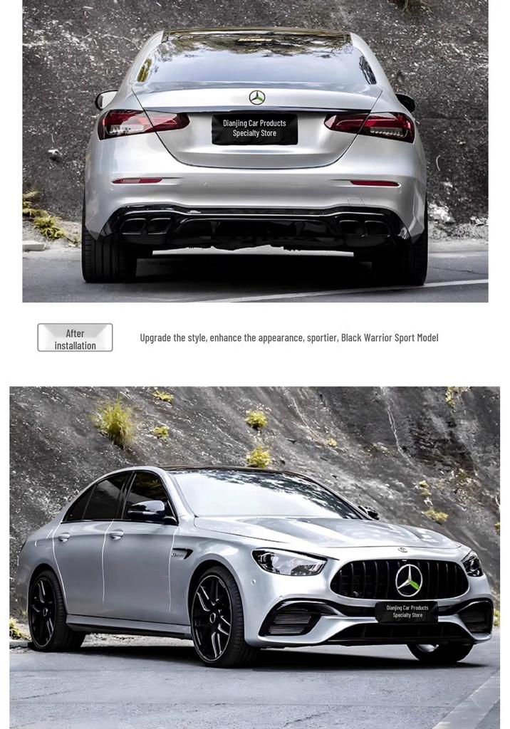 Mercedes-Benz E-Class E260L/E300L AMG Wind Deflector, Front Lip, Rear Spoiler, Diffuser, Tailpipe & Mirror Covers