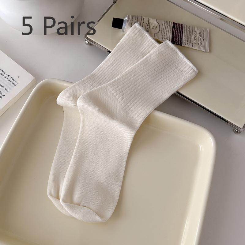 5 пар женских весенне-осенних модных новых вертикальных полосатых носков