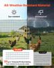 Temporary Fence with Posts, 0.9 x 15m Plastic Mesh Fencing, Garden Safety Fences Netting with Double-Spike Stakes & Guy Ropes, Temporary Fence for
