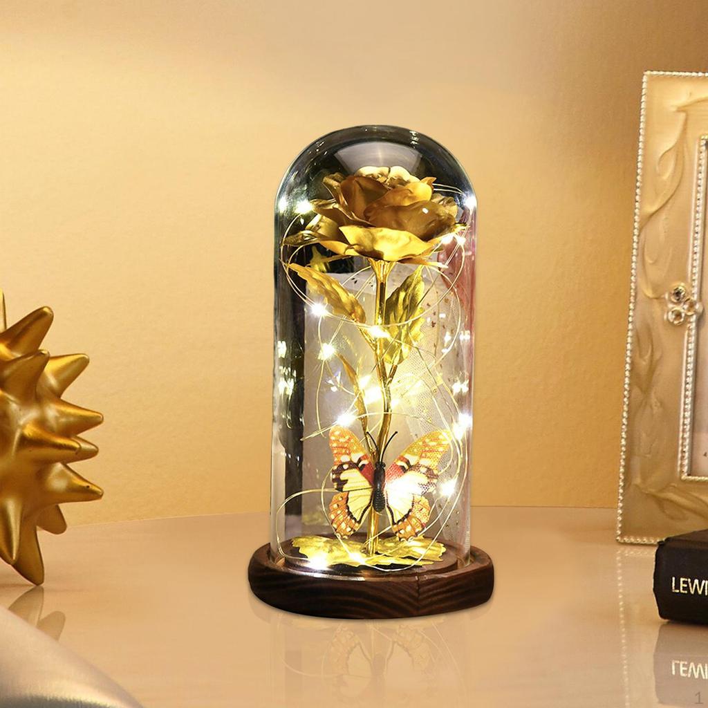 Хрустальный подарок в виде розы, украшение стола, ночник, подарки на день рождения, подарки для женщин