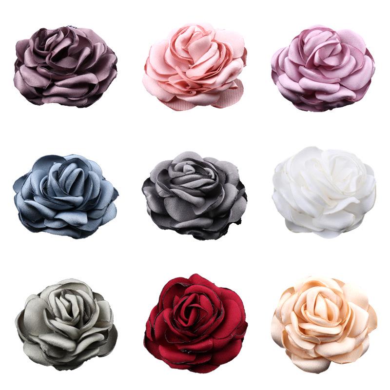 5CM Large Fabric Flower with Burned Edge for Jewelry, Clothing, Headwear, Hair Clips & Decorative Accessories