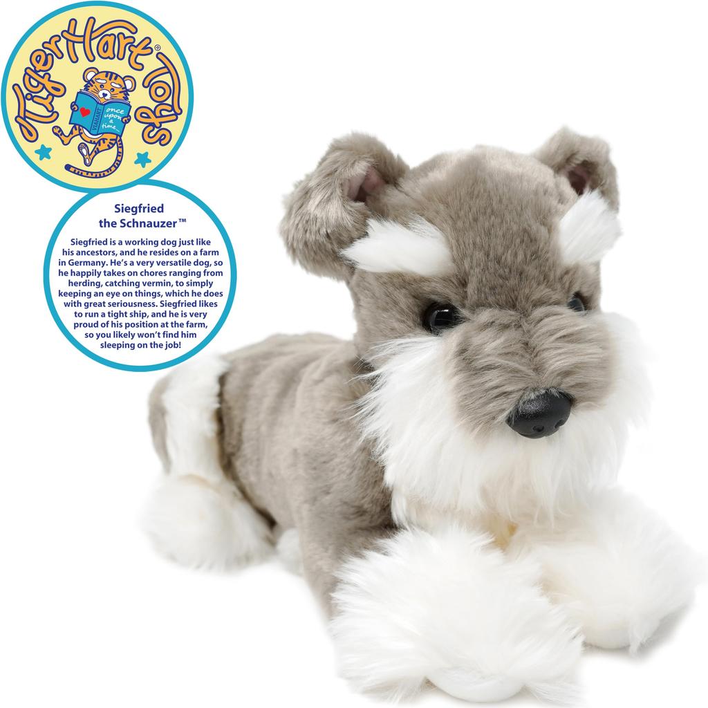 Realistic Schnauzer Plush Dog, 30cm, Cute, Birthday Gift for Boys and Girls [Authentic Japanese Product]