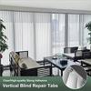 25 Sets (50 Pieces) of Clear Vertical Blind Repair Tabs/Blind Fixer Tabs for Vertical Blinds Replacement Slats