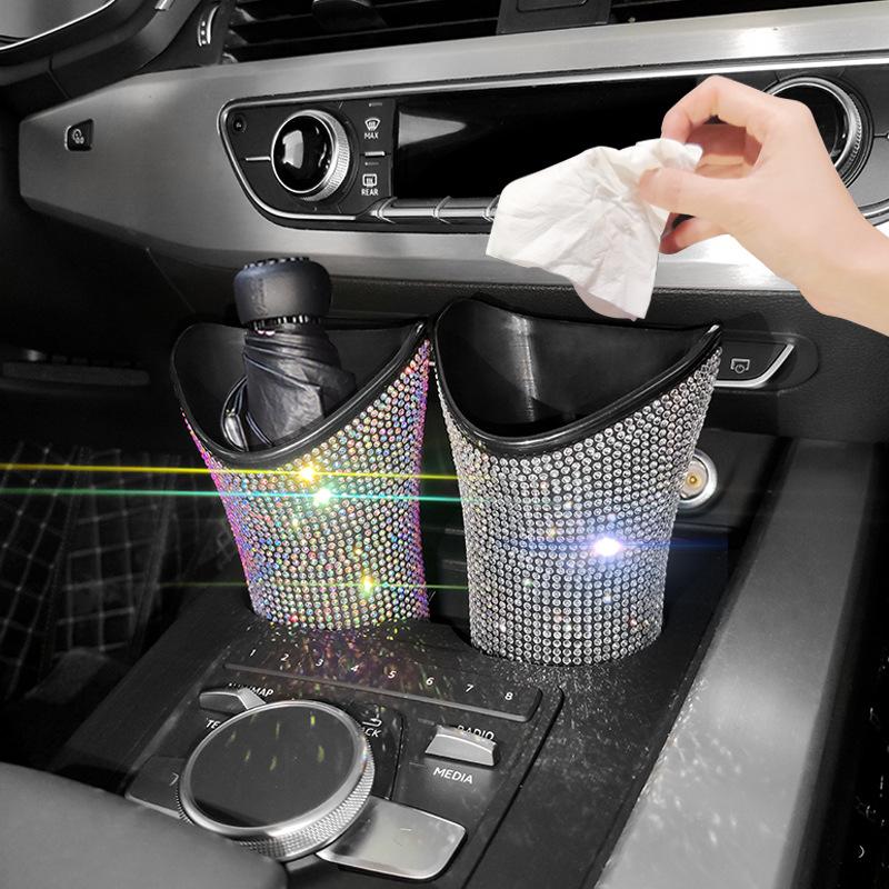 Блестящий автомобильный держатель для зонта со стразами, водостойкая коробка для хранения, складной органайзер для зонтов, универсальные автоинструменты для автомобиля