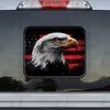 American Eagle Rear Middle Window Decal,Truck Back Center Sliding Window Vinyl Decal,American Flag Perforated Graphics Pickup Sticker,Patriotic Car