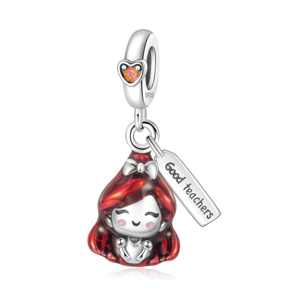 Memories Серебро 925 Прозрачный Хрустальный Шар Корона Феи Платье Принцессы Шарм Подходит для DIY Браслета Ожерелья Подарок на День Рождения Ребенка