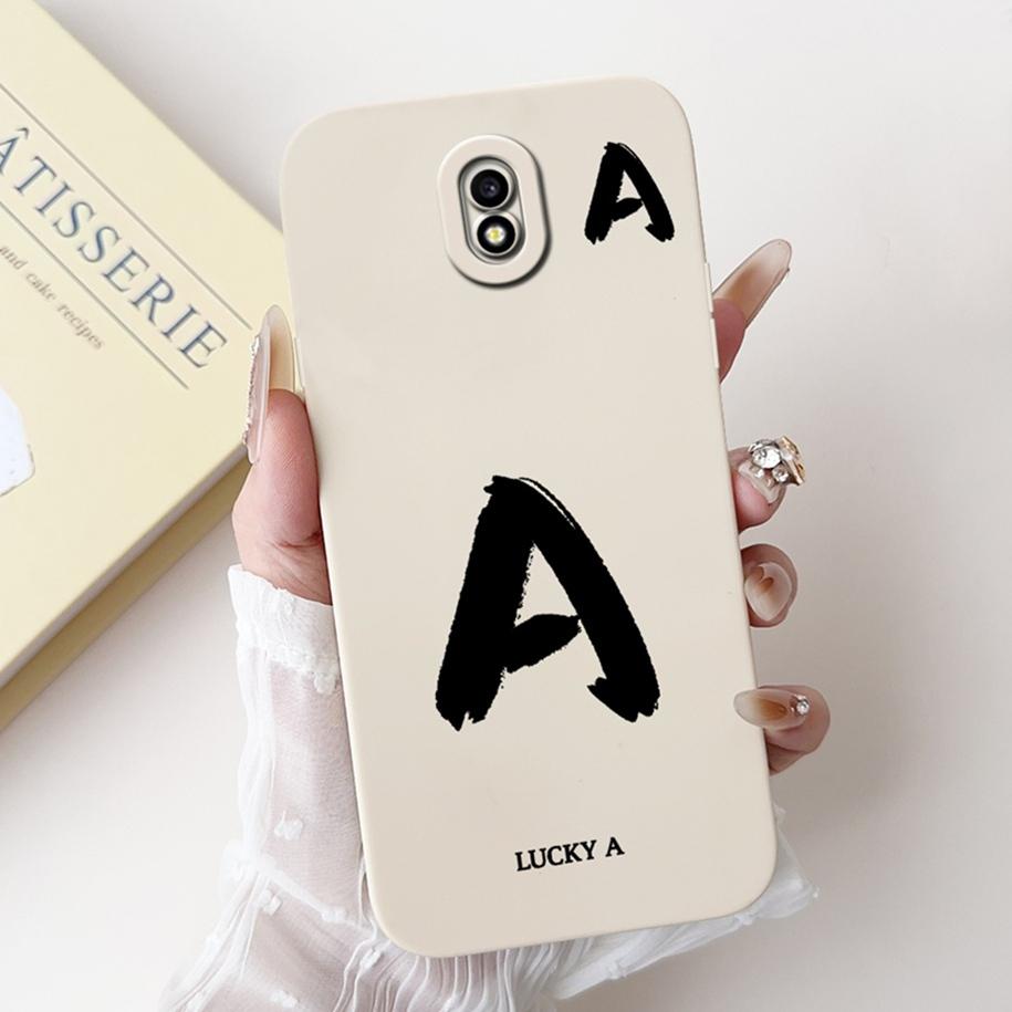 For Samsung Galaxy J7 2017 Case J730F Cover Lucky Letters Soft Silicone Protective Cover For Samsung J3 J5 Pro 2017 J7Pro Bumper