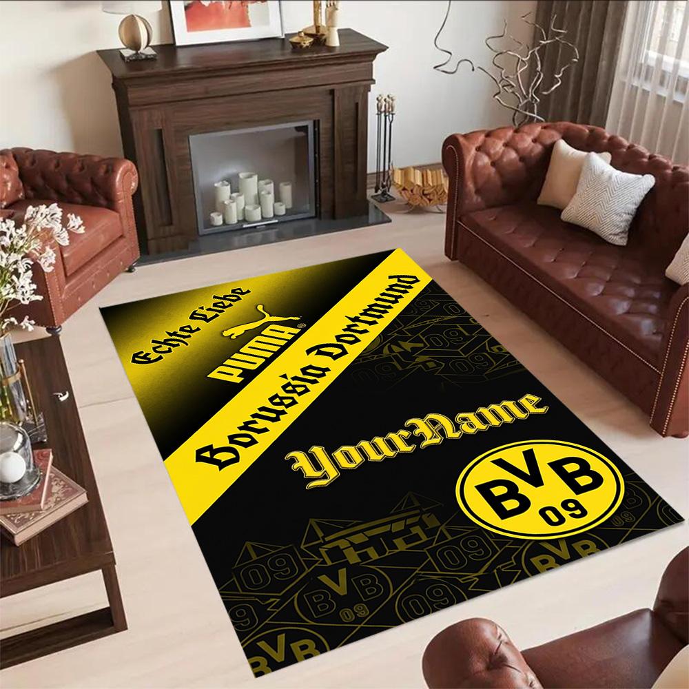 Borussia Dortmund Customize Text Floor Rug Office Rug Suitable for Outdoor Living Rooms Kitchen Decorate room Antislip Carpet Office home decor