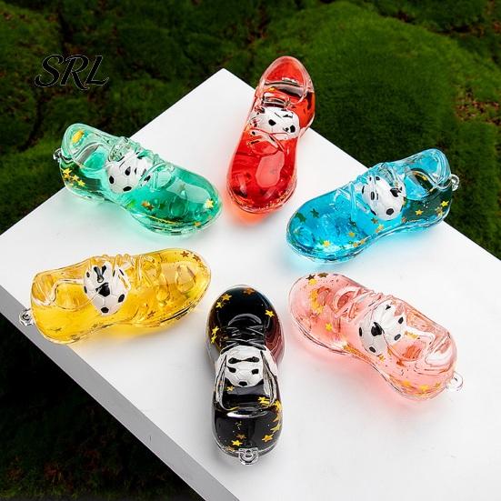 Sports-themed Keychain 2Pcs Pendant, Acrylic Football Boot Design with Glitter Quicksand Durable Oil Flowing Stars, Transparent Material Stress Relief