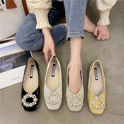 Женские туфли-лодочки весна 2025 новые интернет-знаменитость плоские мягкая кожа Doudou универсальные с мелким вырезом нежная мягкая подошва вечерние вечерние туфли