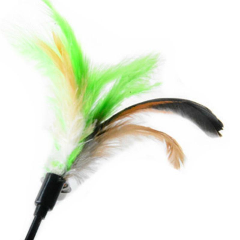 2 шт., игрушка для кошек, колокольчик, перо, забавная игрушка-стержень для кошек