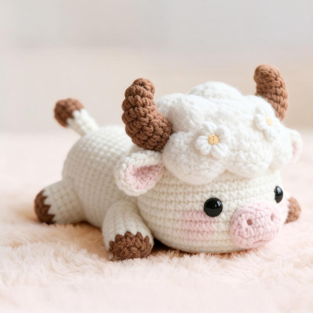 Cloud Cow DIY Easy Arts and Crafts Knitting Kit for Beginners Adults Crocheting Knitting Kit with Step-by-Step Tutorials
