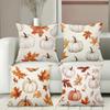 2D flat printing Autumn Pumpkins And Leaves Pattern Throw Pillows Polyester pillowcase, sofa decorative cushion cov