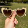 2026 Cute Kids Sunglasses Heart Shape Candy Sprinkle UV Blocking Eyewear For Toddlers Girls Children Sun Glasses KJ232