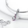 День матери 925 Серебряный Подвесной Шарм Бусины Семья Сердце Подходит Оригинальный Браслет DIY Для Ожерелья Кулона Изготовление Для Женщин
