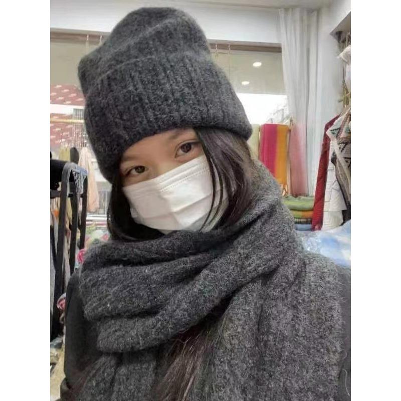 New Wool Knitted Scarf for Women In Winter Korean Fashion Versatile Warm Student Scarf Skin Friendly and Soft
