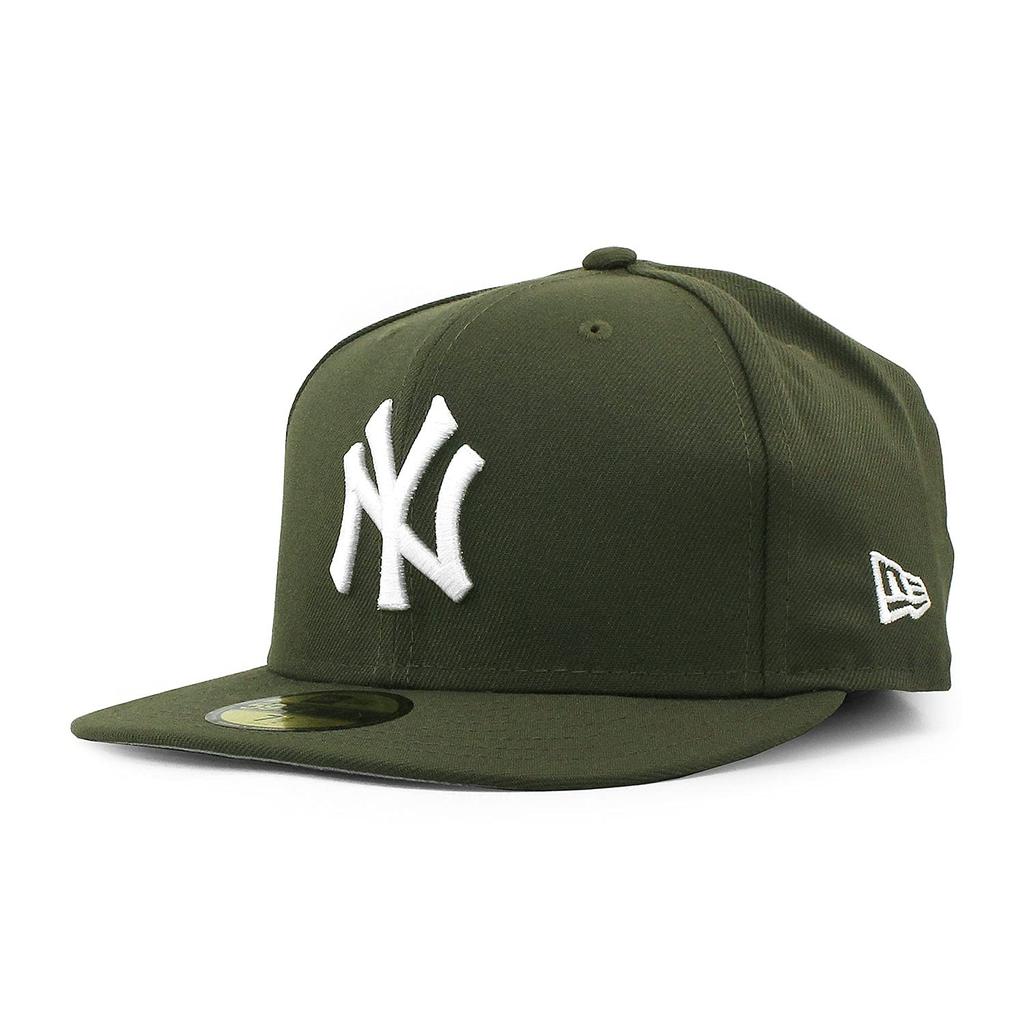 (Новая эра) New York Yankees 59FIFTY [MLB 2T TEAM-BASIC FITTED CAP] NEW ERA NEW YORK YANKEES Оливковый OLIVE Высшая лига 5950 (7-58 (приблизительно. 60,6 см))