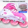 Светящиеся детские роликовые коньки со вспышкой для мальчиков и девочек, размеры S/M/L, Рождественский подарок для детей, удобные дышащие