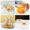 Glass Measuring Cup with Spout 500ml Heat-Resistant Kitchen Measuring Tool Microwave Safe Milk Cup for Kids Breakfast