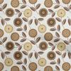 Cotton Poplin Brown Fabric Dotted Floral Craft Projects Decor Fabric Printed By The Yard 42 Inch