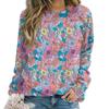 Autumn 3D Flower Butterfly Printed Sweatshirts Fashionable Casual Sports Long Sleeved Women's Sweatshirts