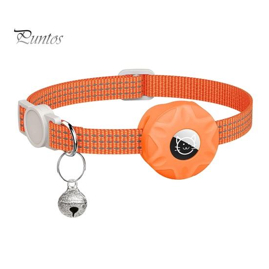 Ошейник-трекер для кошек со светоотражающими полосками, водонепроницаемый регулируемый ошейник безопасности для домашних животных, ошейник-локатор для кошек, чехол для маленьких, средних и больших кошек