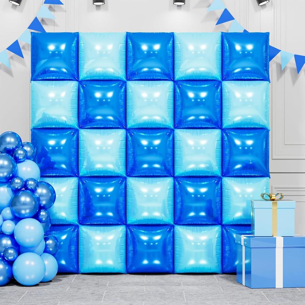 50 Pieces of Square Double-Sided Aluminum Foil Balloon Walls, Birthday Parties, Anniversaries, Wedding Season, Valentine's Day