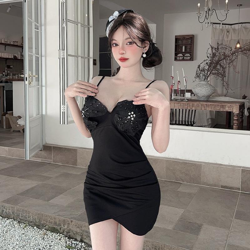 2026 Клубное Горячая Девушка Платье Bodycon с Цветочным Принтом, Глубоким V-образным Вырезом и Тонкими Бретелями