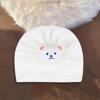 Children Hat Cartoon Bear Design Comfortable Elastic Fit Knitting Hat All-Round Thermal Protection Winter Baby Hat