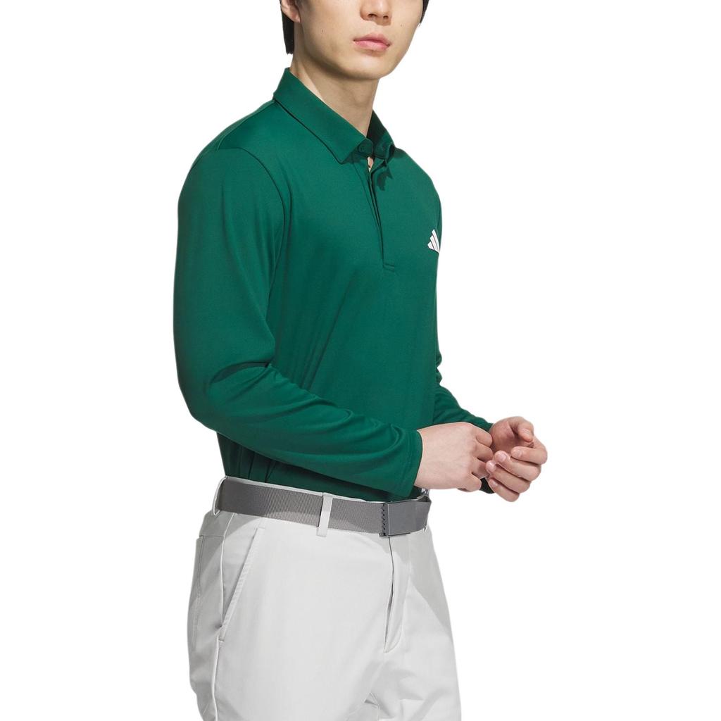 Adidas Aeroready Golf Long Sleeve Polo Shirt Men Tops Forest-Green IM6416