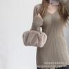 Women's Shopper Bag Plush Tote Shoulder Bags For Women 2021 Fluffy Female Handbag Fur Ladies Hand Shoppers Bag Black Sac A Main
