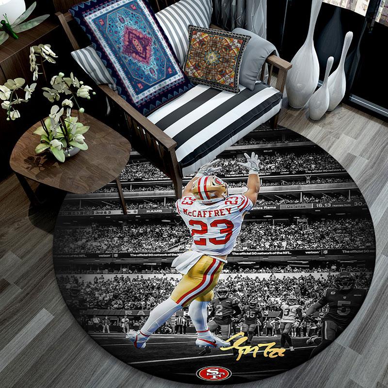 McCaffrey pattern round rug,Carpet Rug for Living Room Bedroom Playroom ,Non-slip Floor Mat,Holiday Gifts and Birthday Gifts.