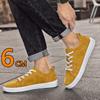 Men's Suede Casual Elevator Shoes 6cm Hidden Heel Height Increasing Sprots Breathable Comfortable Leather Lift Sneakers for Men