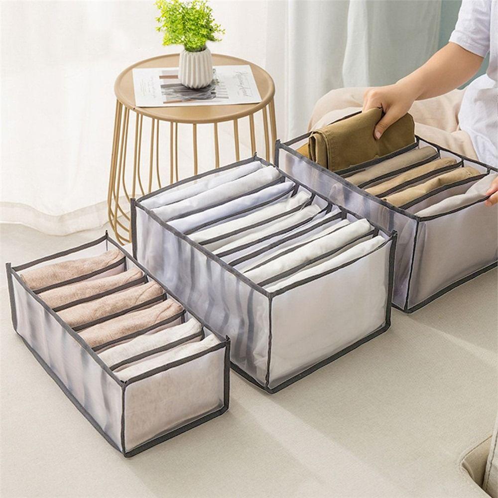 3 шт. Моющиеся органайзеры для дома, разделители для ящиков, складные мешочки для хранения нижнего белья и шарфов, Дом и быт